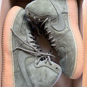 Olive Green Nike Air Force 1 High LV8 Sneakers